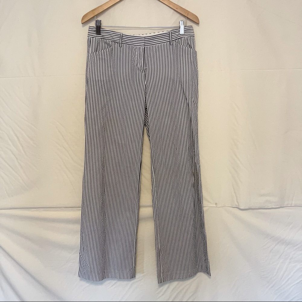 Y2K Vintage Express Railroad Stripe Seersucker Trousers